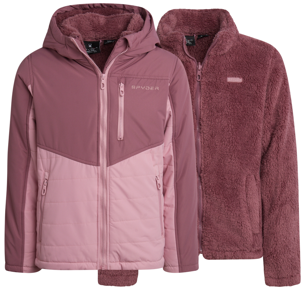 Girls 3-in-1 Jacket - Mauve by Spyder
