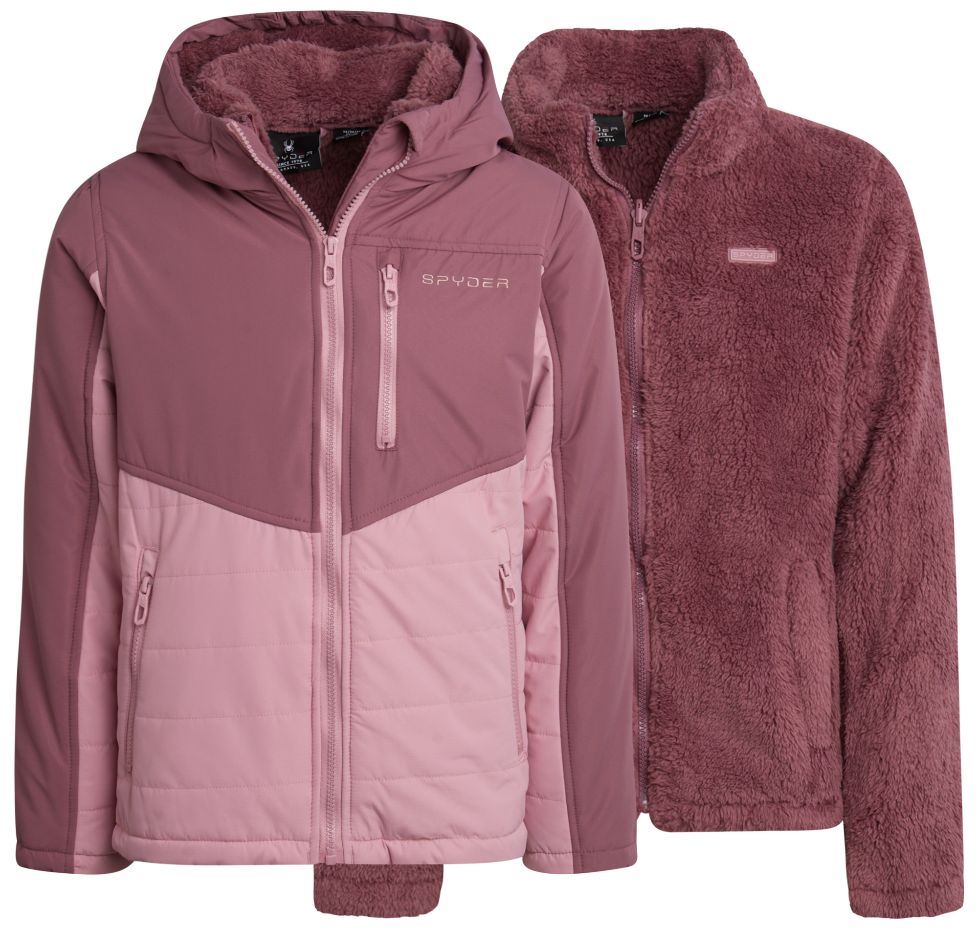 Girls 3-in-1 Jacket - Mauve by Spyder