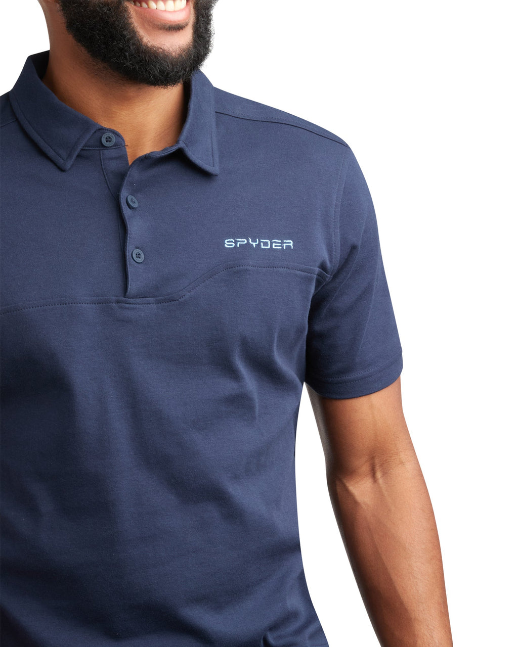 Mens Short Sleeve Interlock - Navy by Spyder