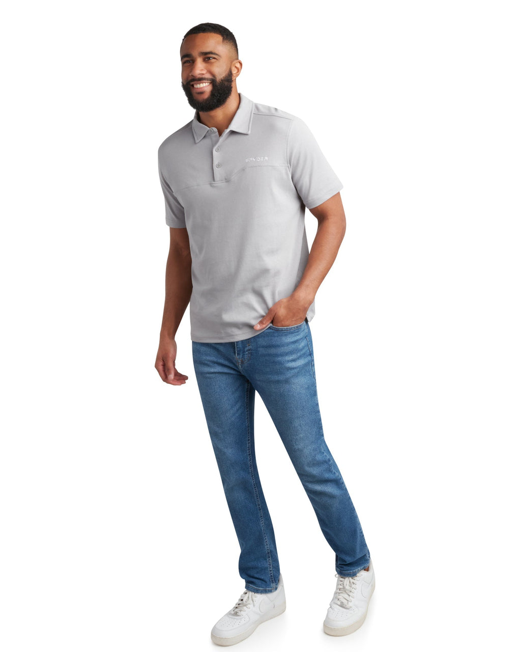 Mens Short Sleeve Interlock - Pewter by Spyder