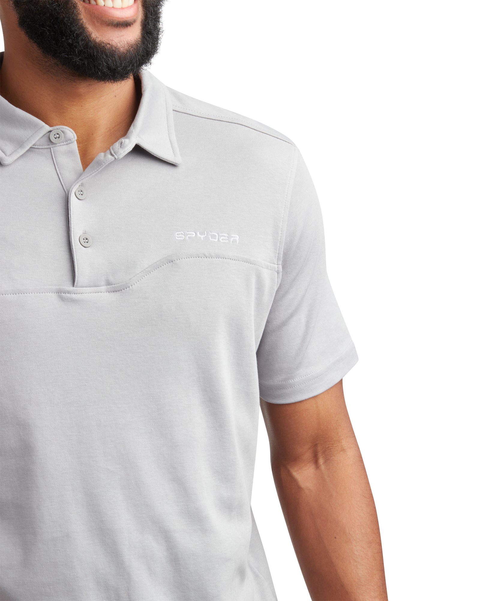 Mens Short Sleeve Interlock - Pewter by Spyder