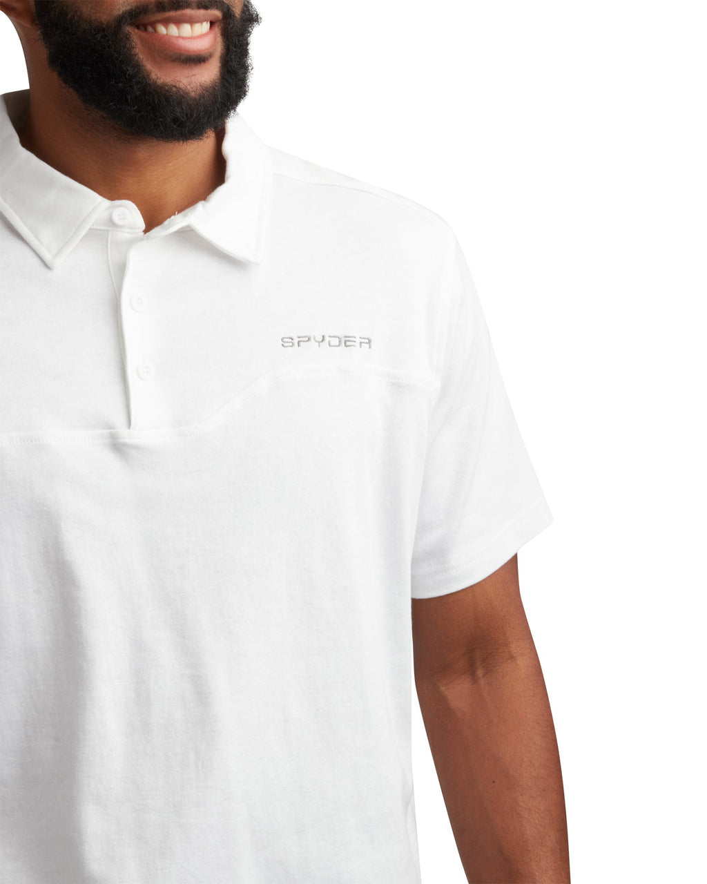 Mens Short Sleeve Interlock - White by Spyder