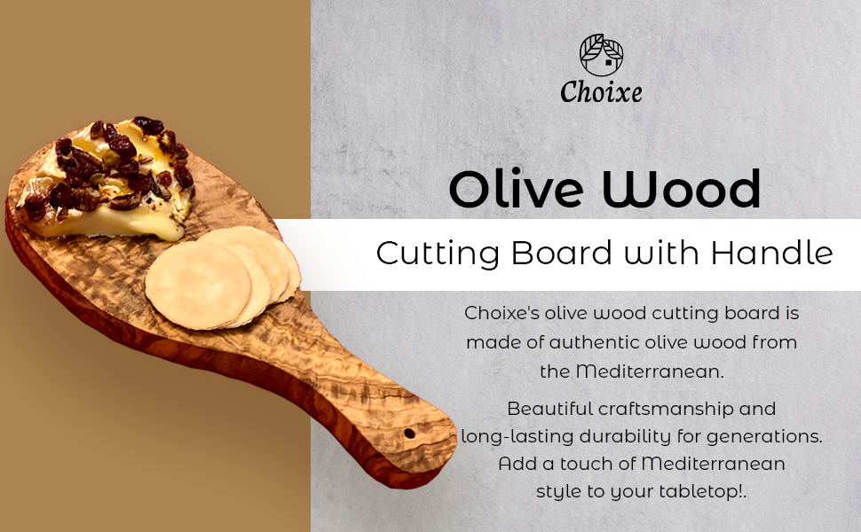 Original Olive Wood Cutting Board With Handle