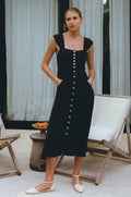 Mira Linen Midi Dress