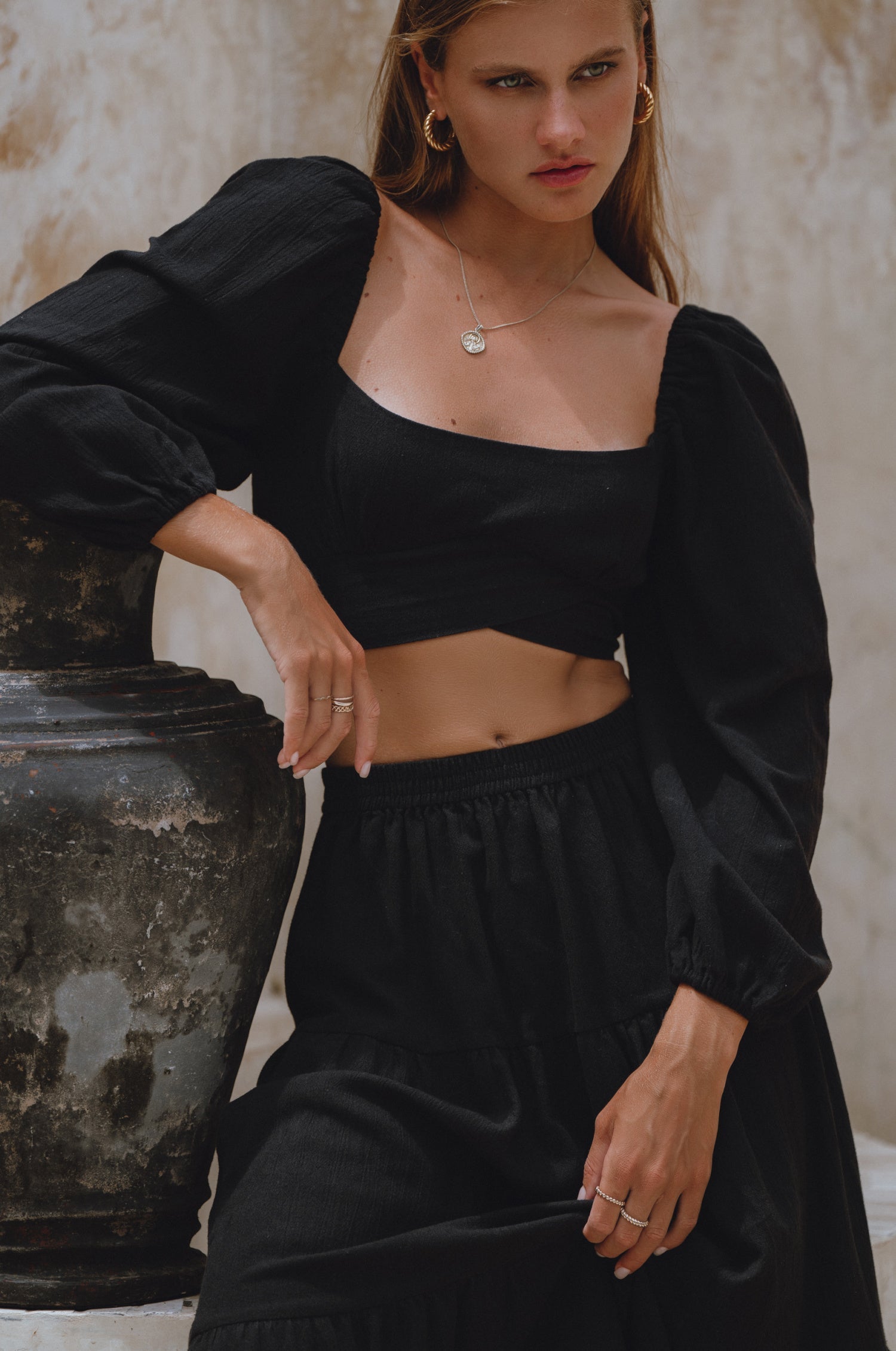Mumbai Maxi Linen Skirt