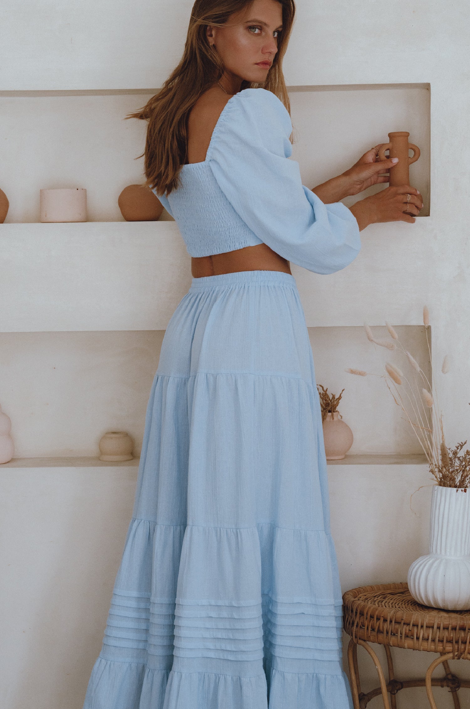 Mumbai Maxi Linen Skirt