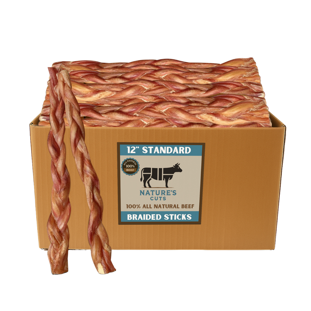 12" Standard Braided Bulk Bully Sticks by Mighty Chewz