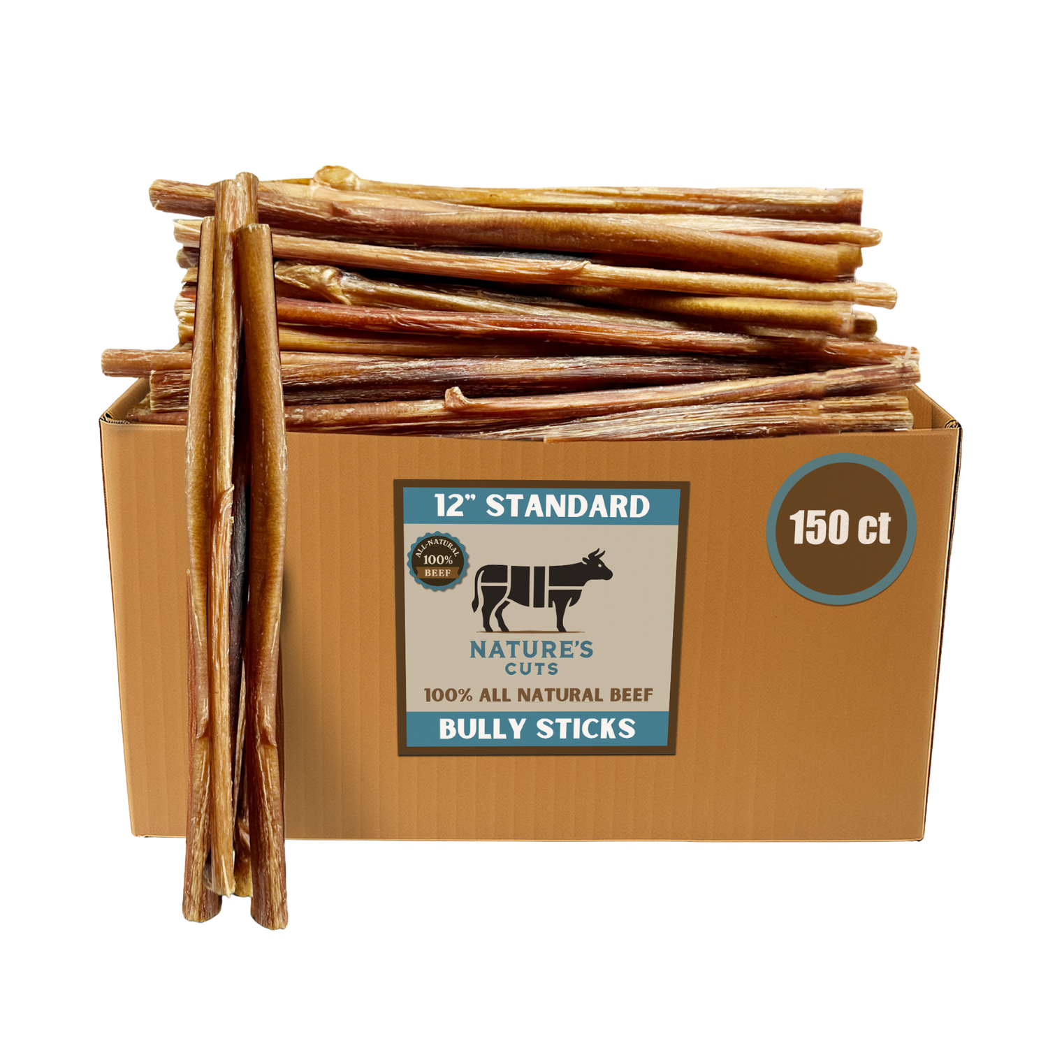 12" Standard Bulk Bully Sticks by Mighty Chewz