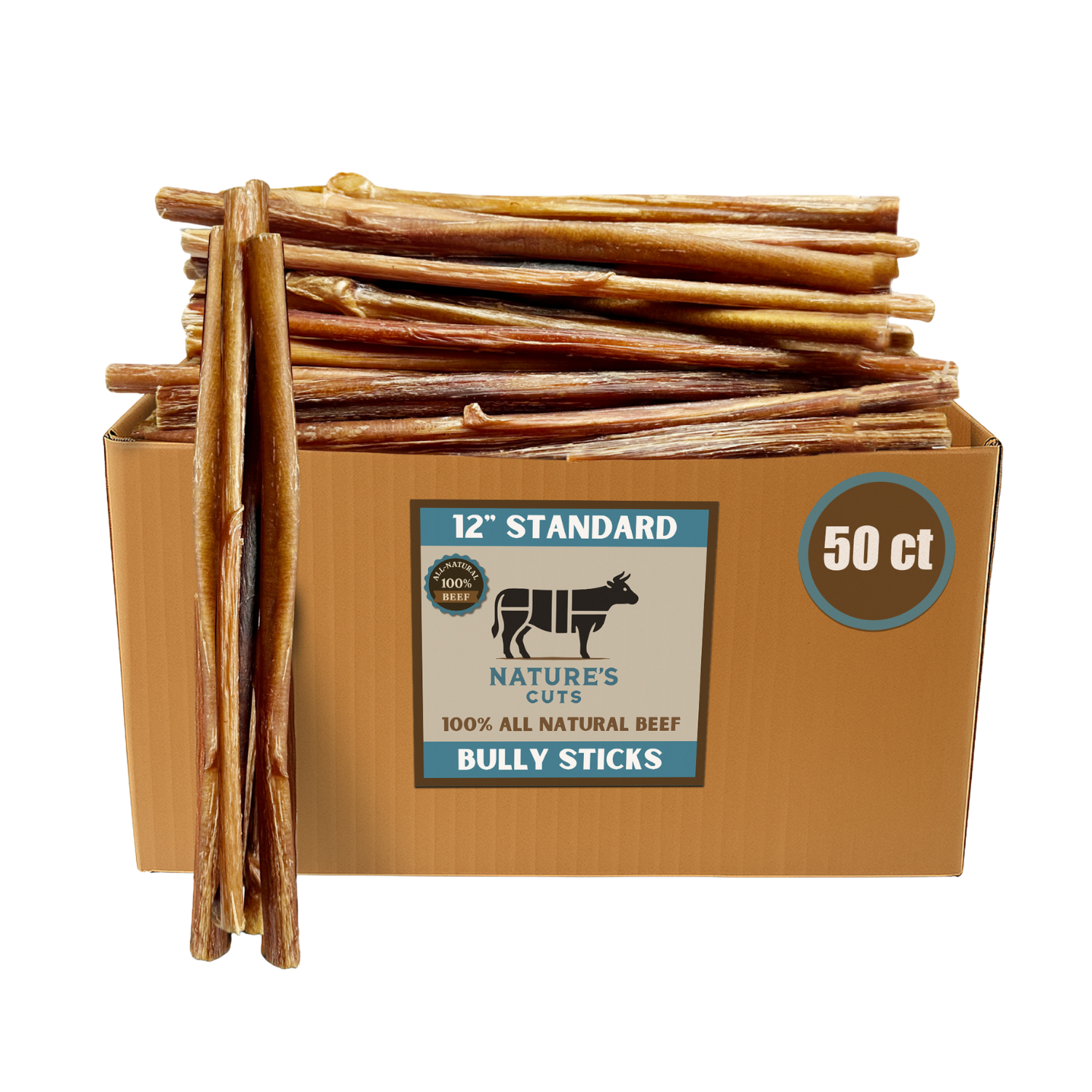 12" Standard Bulk Bully Sticks by Mighty Chewz