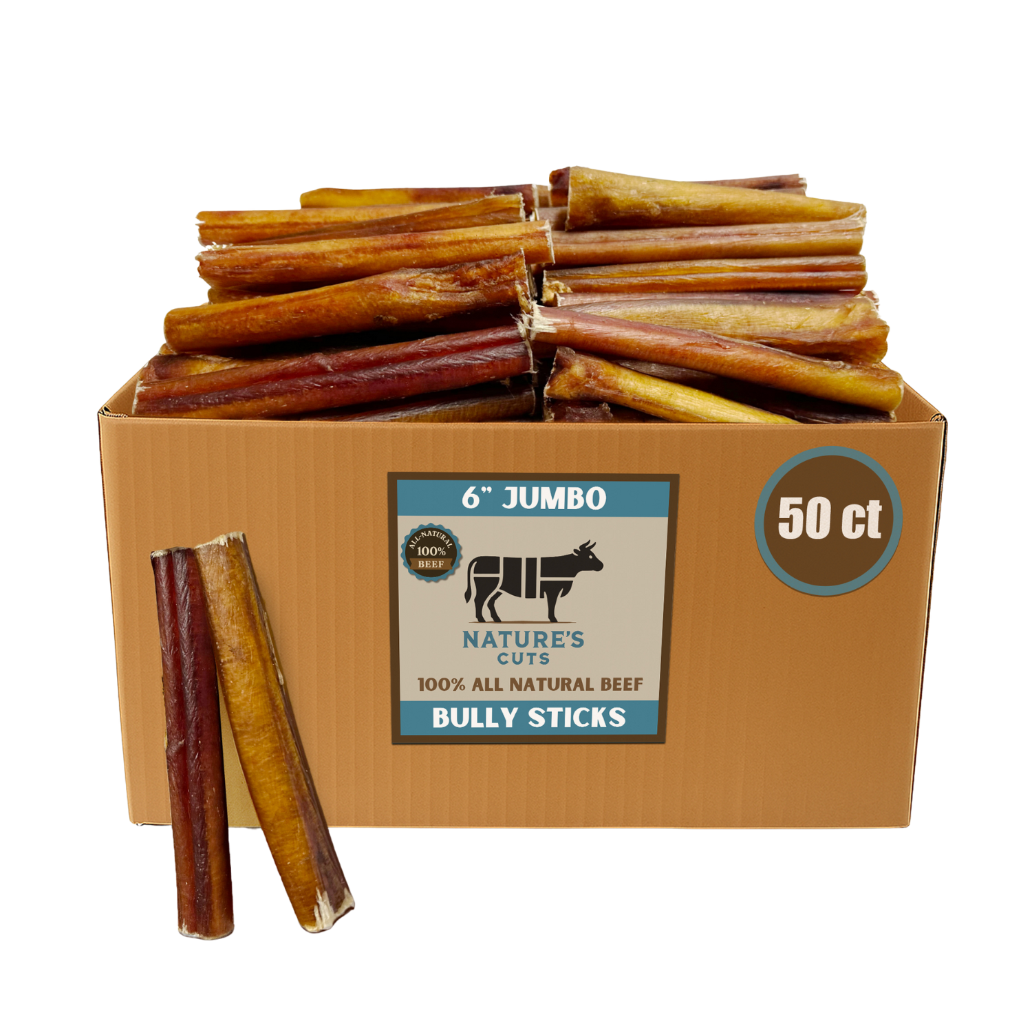6" Jumbo Bulk Bully Sticks by Mighty Chewz