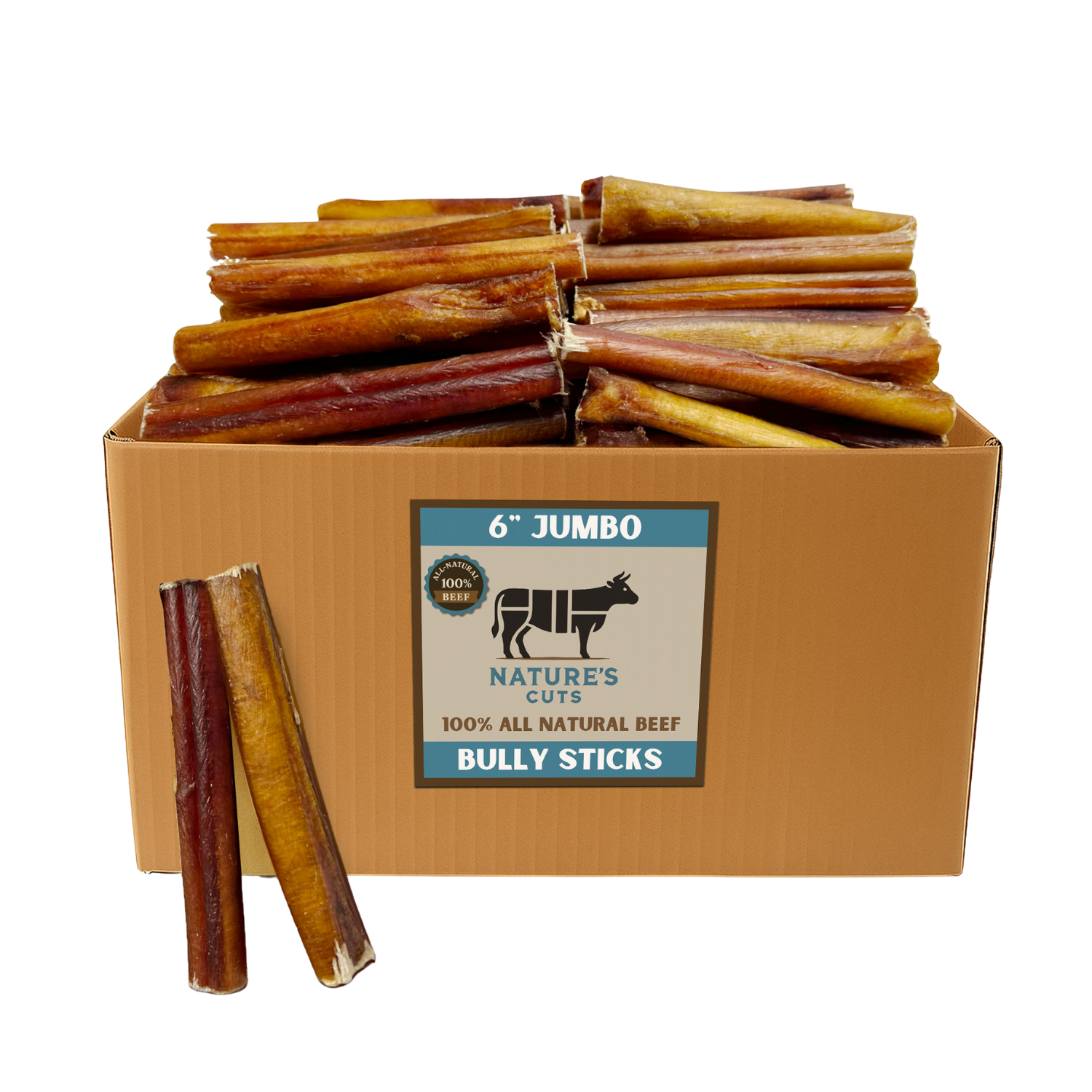 6" Jumbo Bulk Bully Sticks by Mighty Chewz