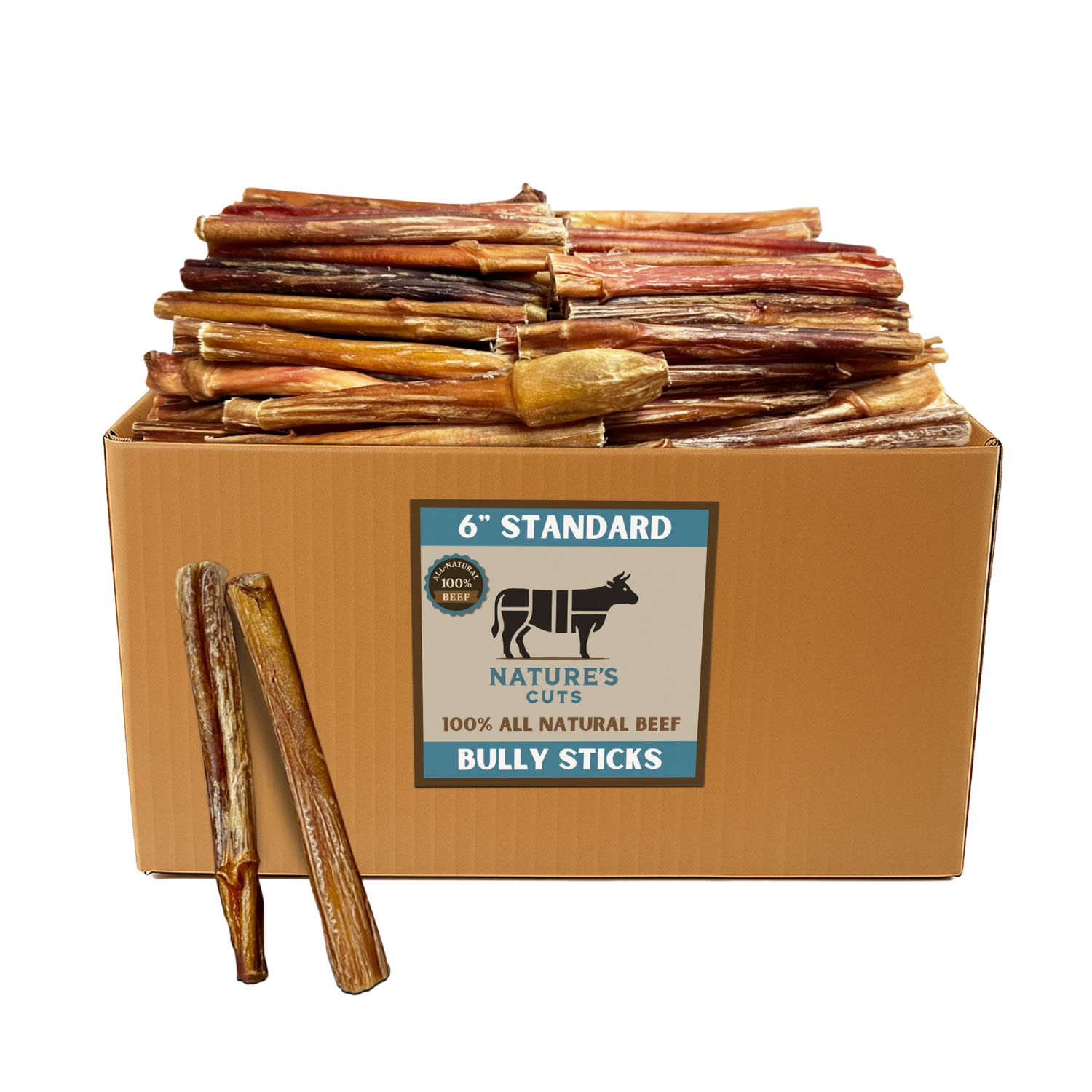 6" Standard Bulk Bully Sticks by Mighty Chewz