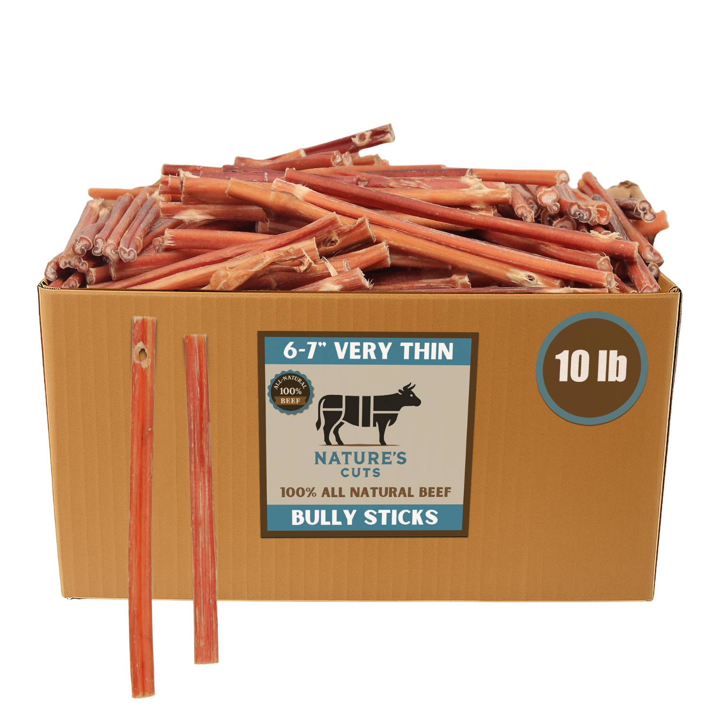 Very Thin Bulk Bully Sticks by Mighty Chewz