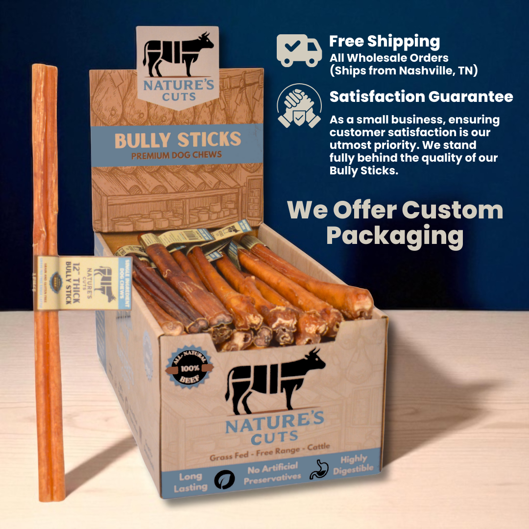 12" Thick Bully Sticks Display Box by Mighty Chewz