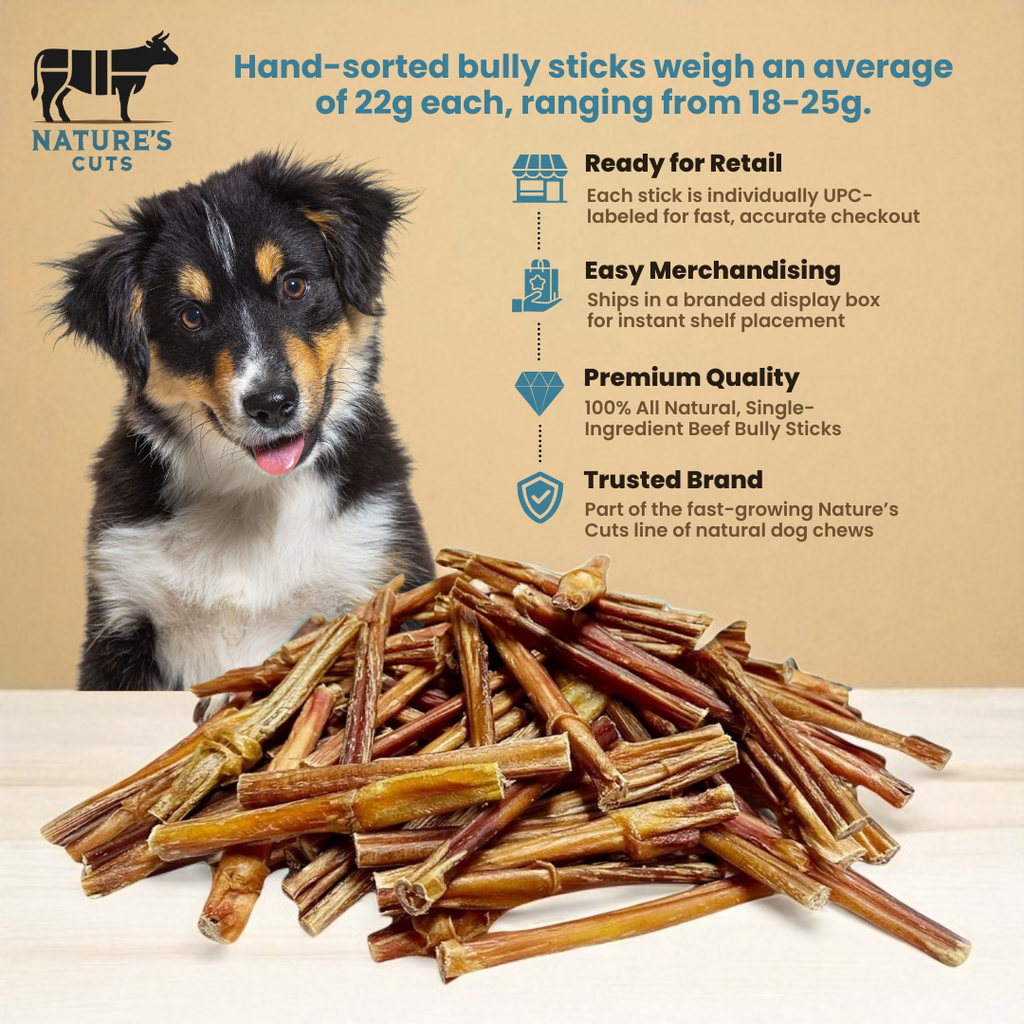 6" Standard Bully Sticks Display Box by Mighty Chewz