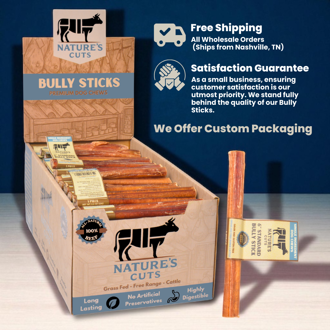 6" Standard Bully Sticks Display Box by Mighty Chewz