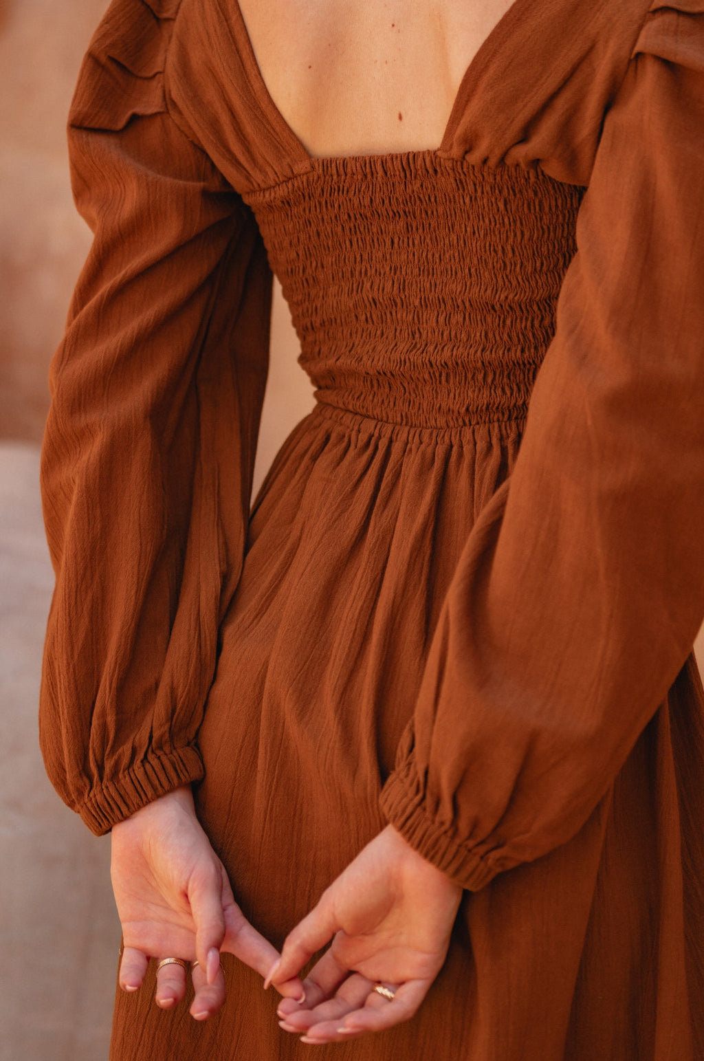 Narcisa Puff Sleeve Linen Dress