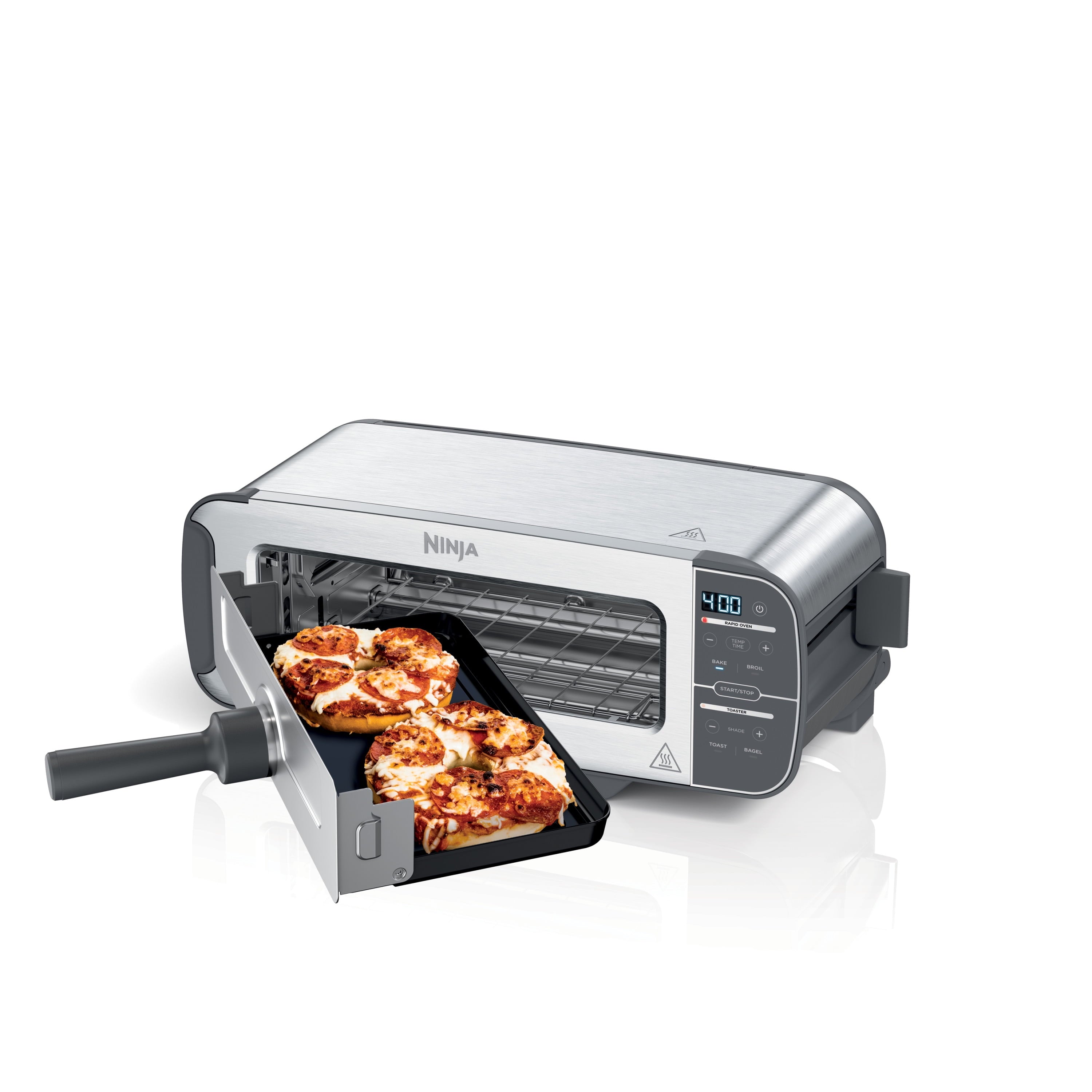 Ninja Foodi 2-in-1 Flip Toaster Oven ST100 in Stainless Steel