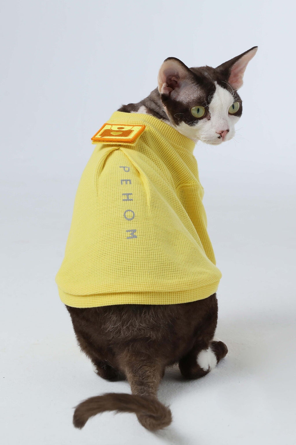 Embroidery Waffle T-Shirt - Yellow