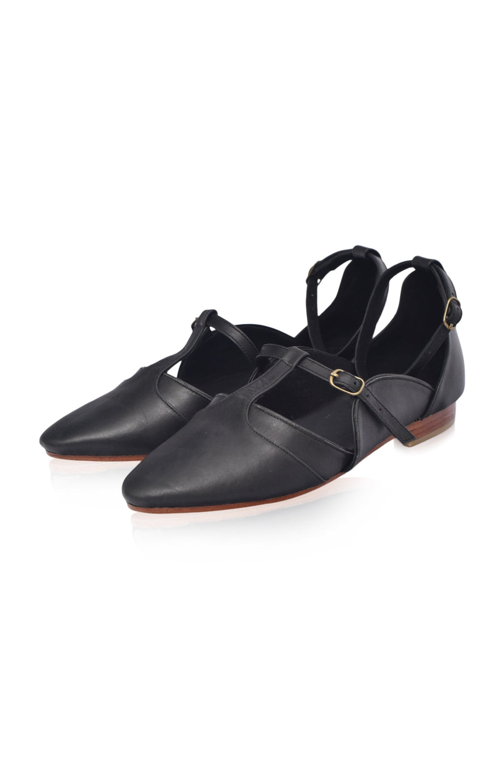 On the Go Leather Ballet Flats