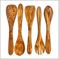 Olive Wood Kitchen Servers Set -5 Pcs