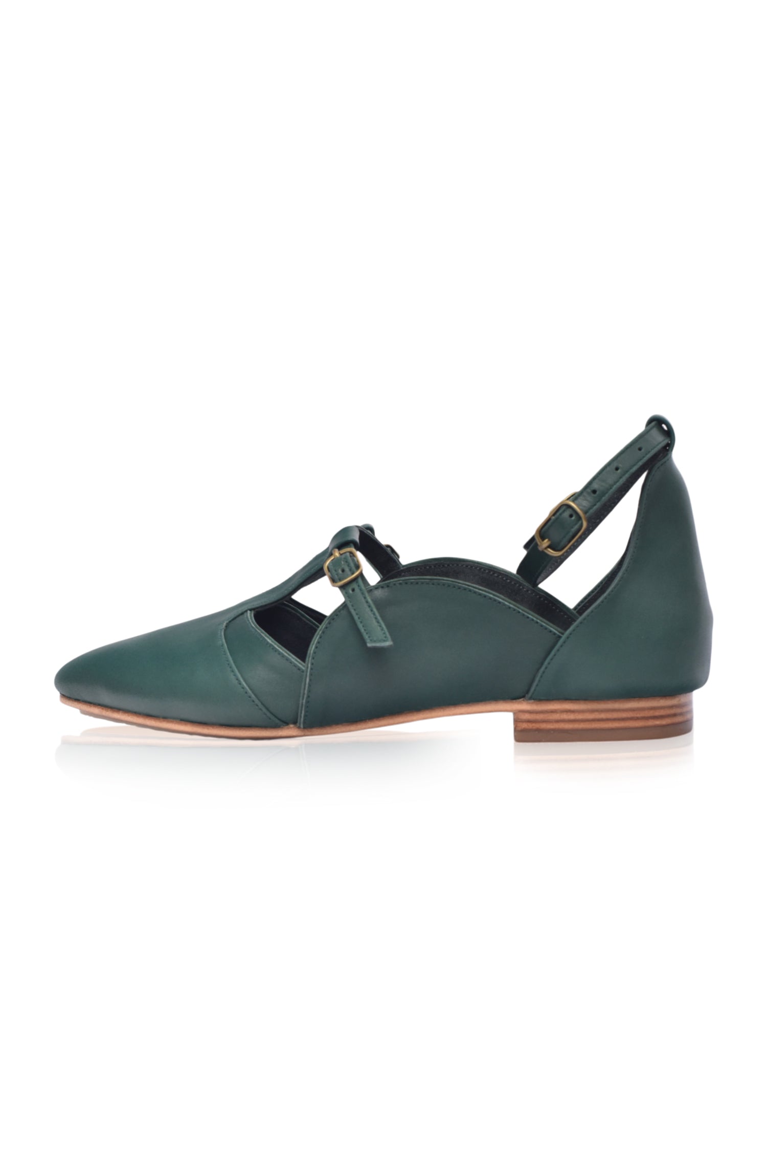 On the Go Leather Ballet Flats