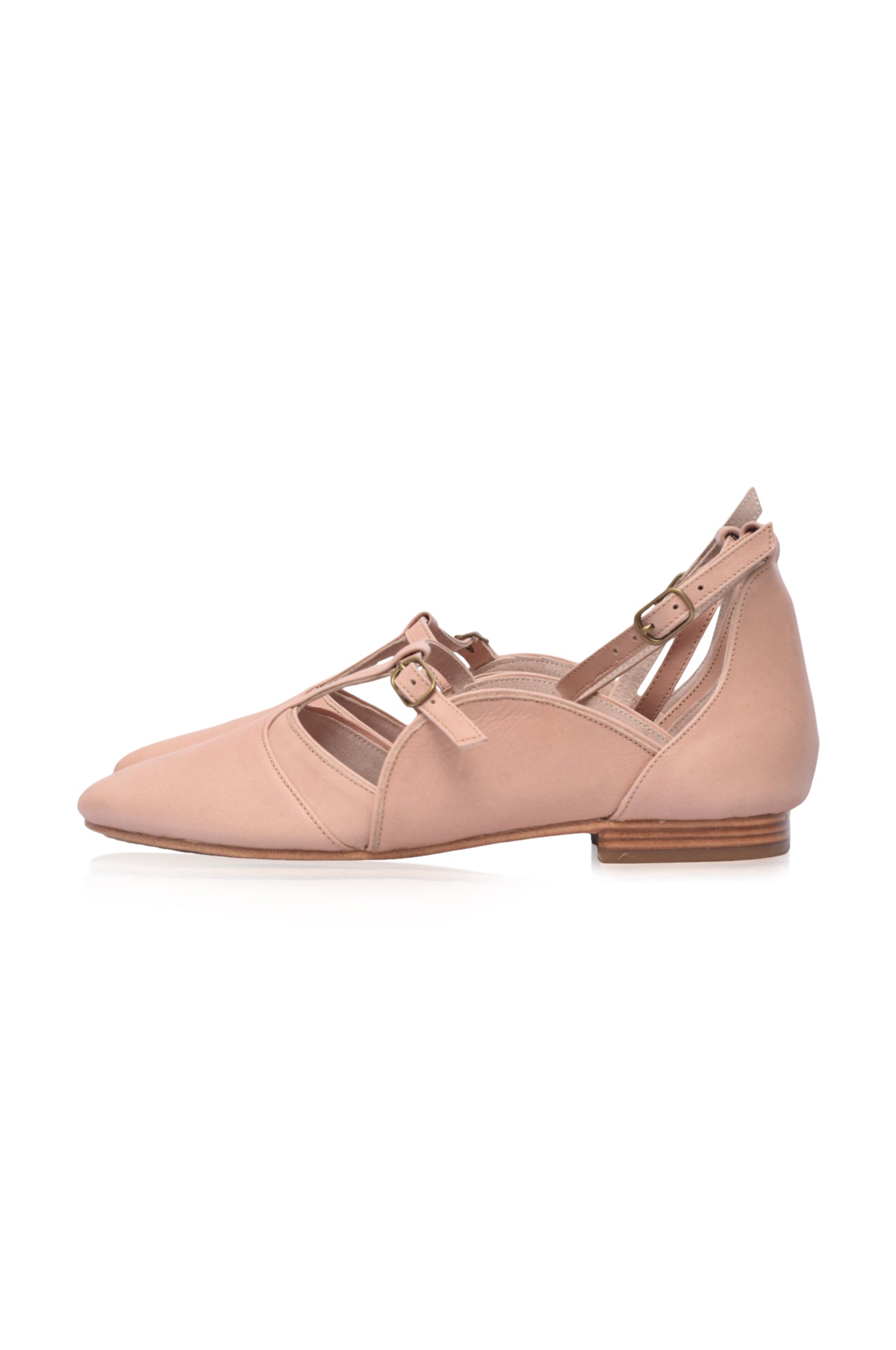 On the Go Leather Ballet Flats
