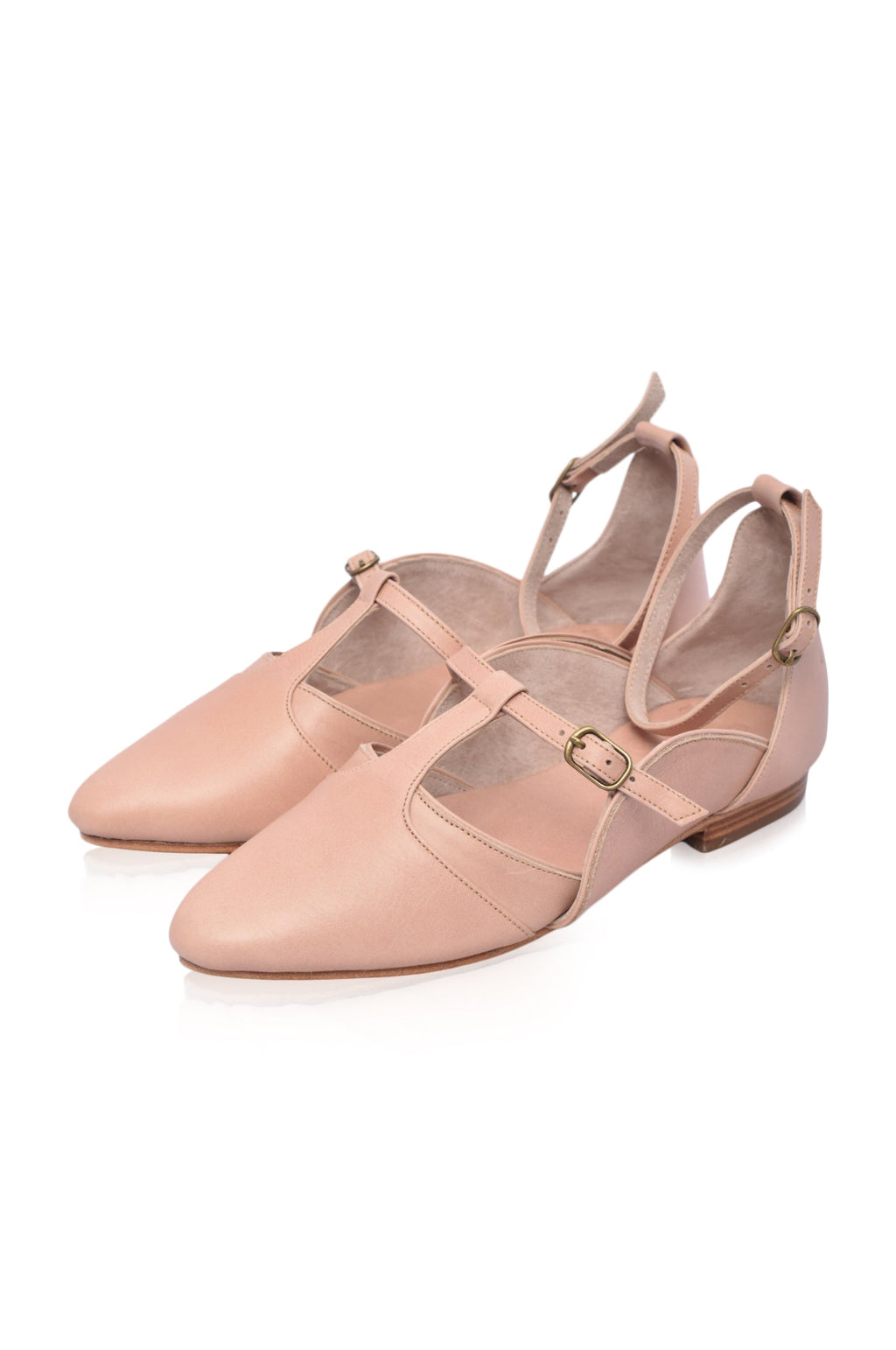 On the Go Leather Ballet Flats