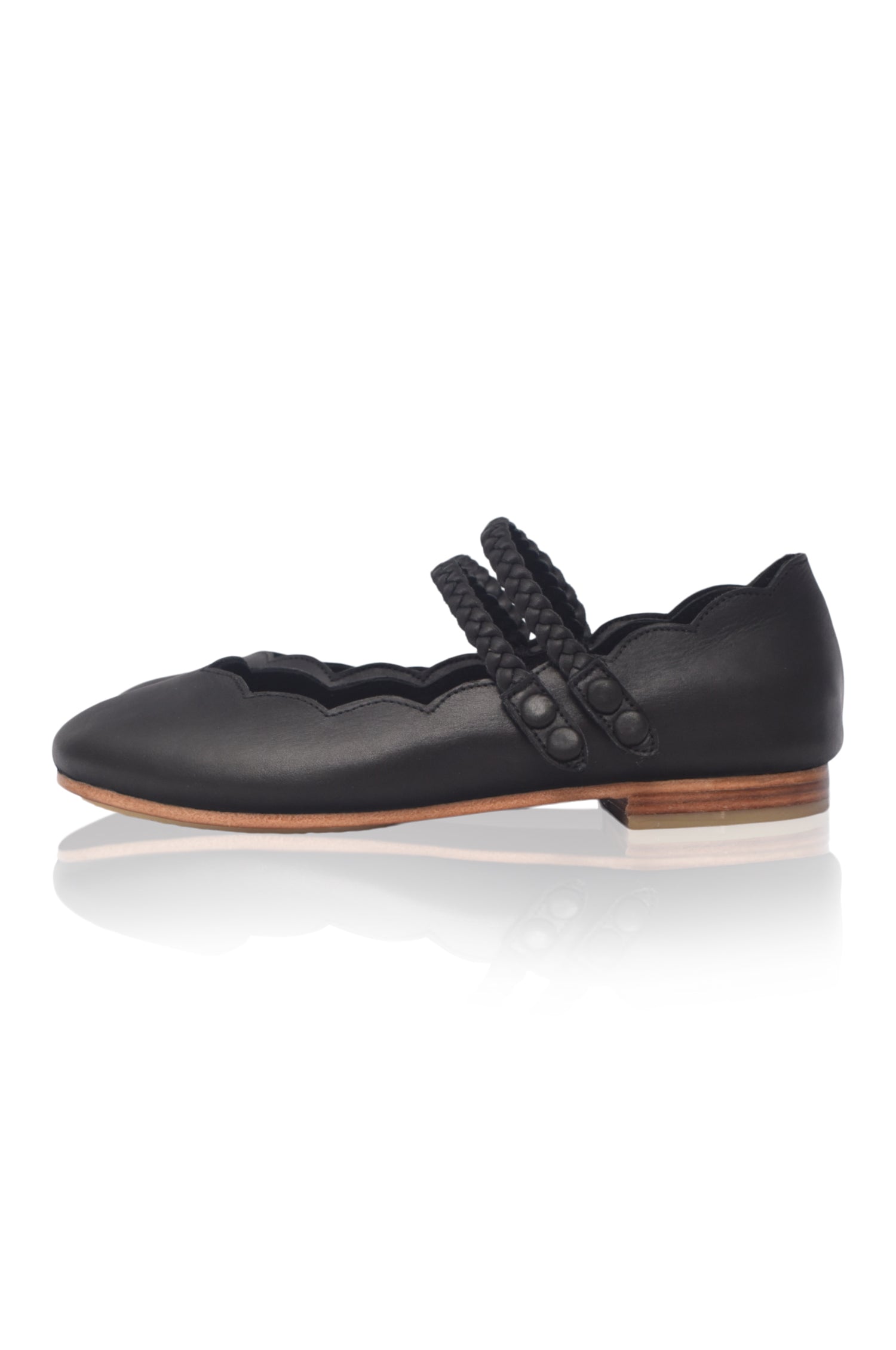 Prima Scalloped Ballet Flats