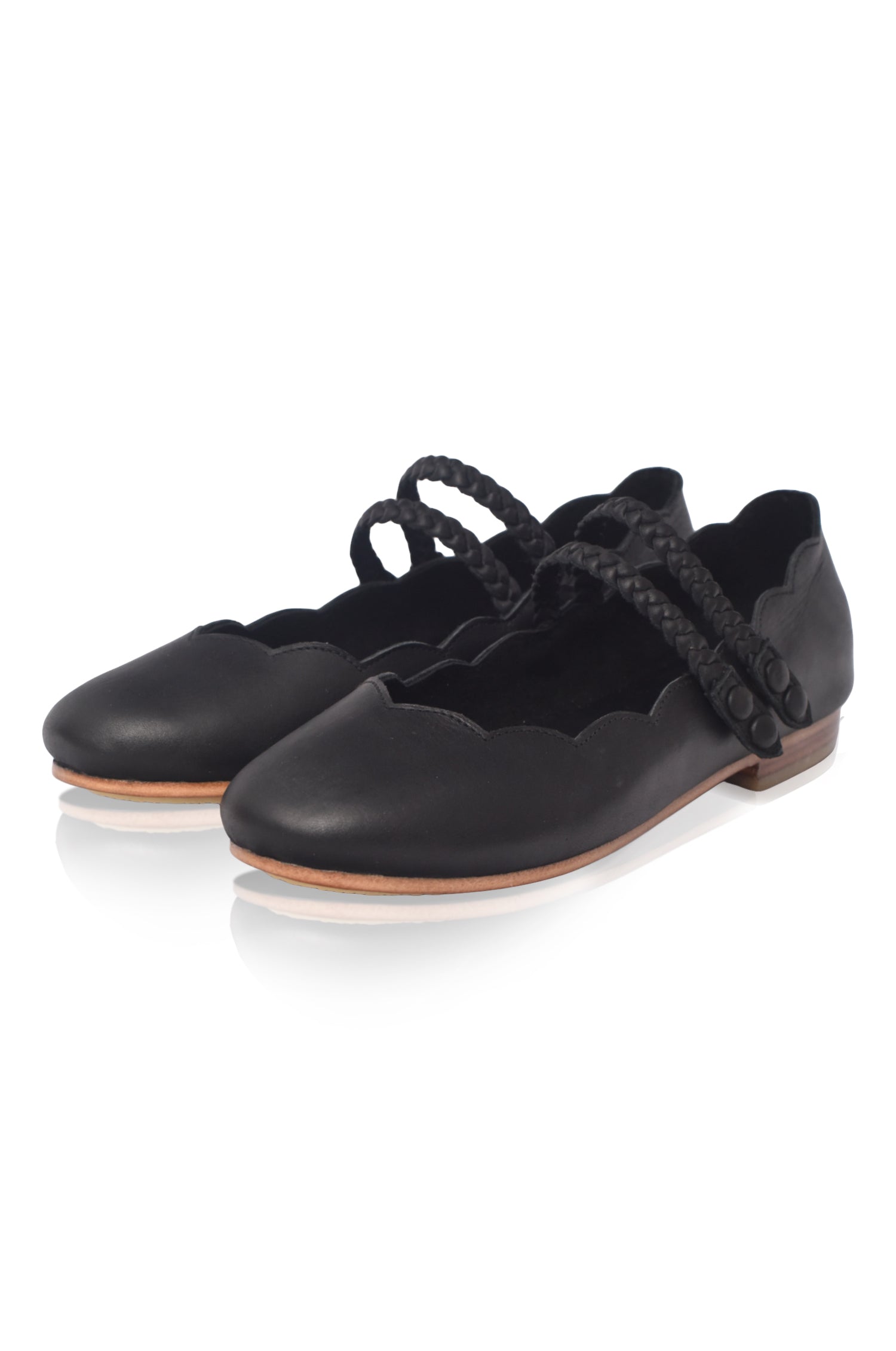 Prima Scalloped Ballet Flats