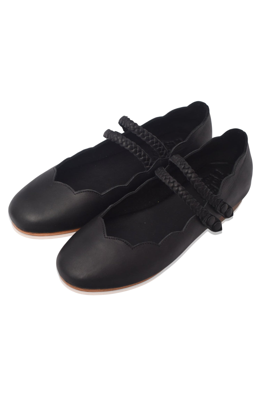 Prima Scalloped Ballet Flats