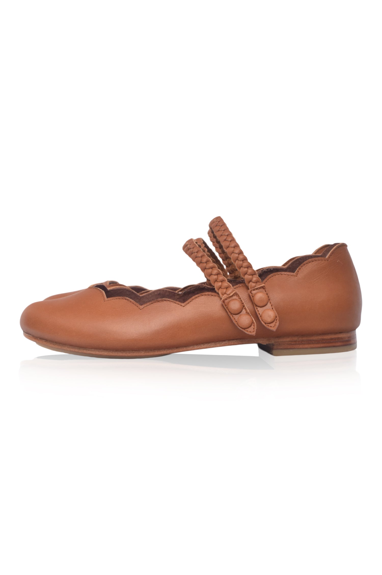 Prima Scalloped Ballet Flats