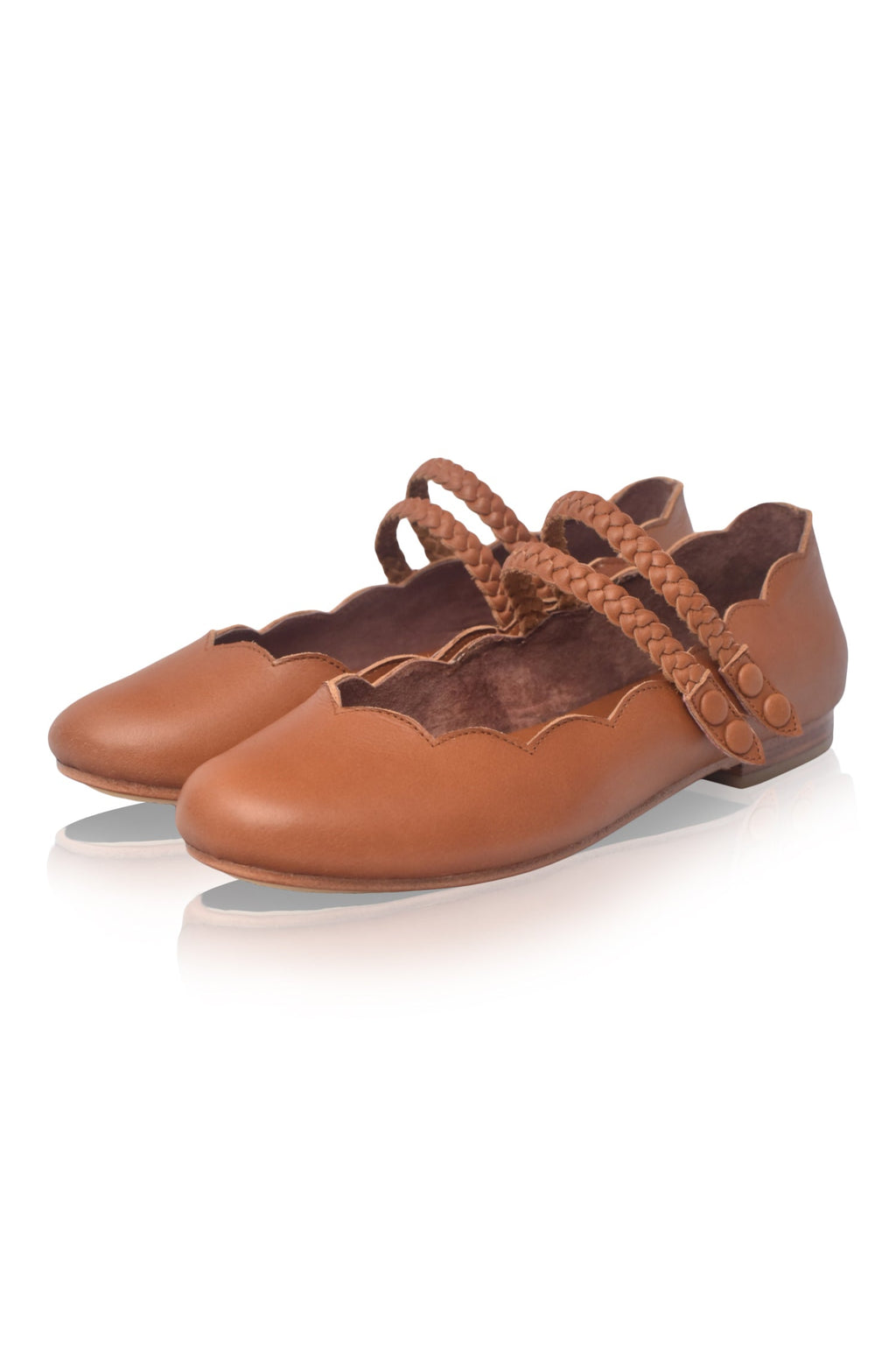 Prima Scalloped Ballet Flats