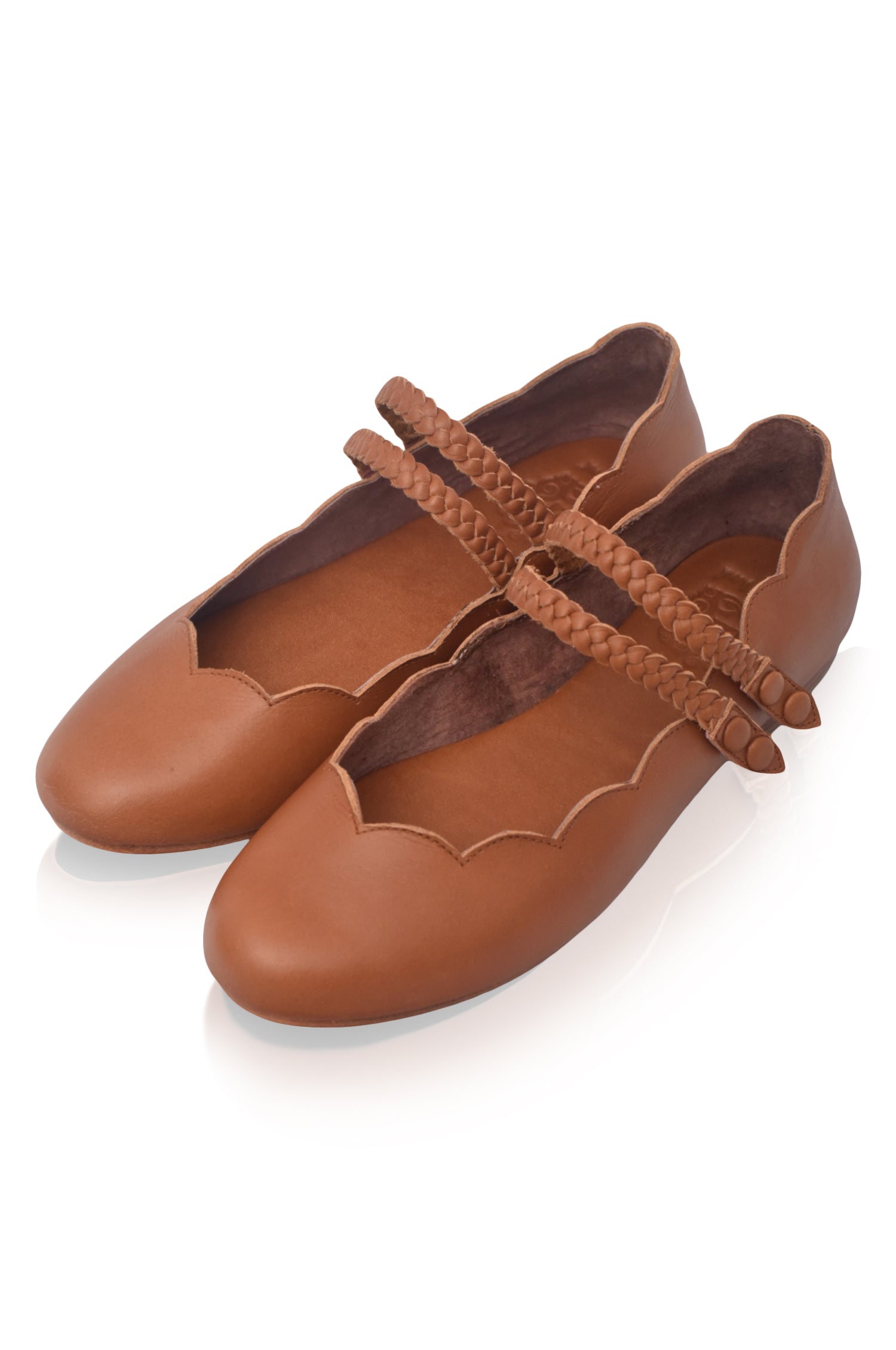 Prima Scalloped Ballet Flats