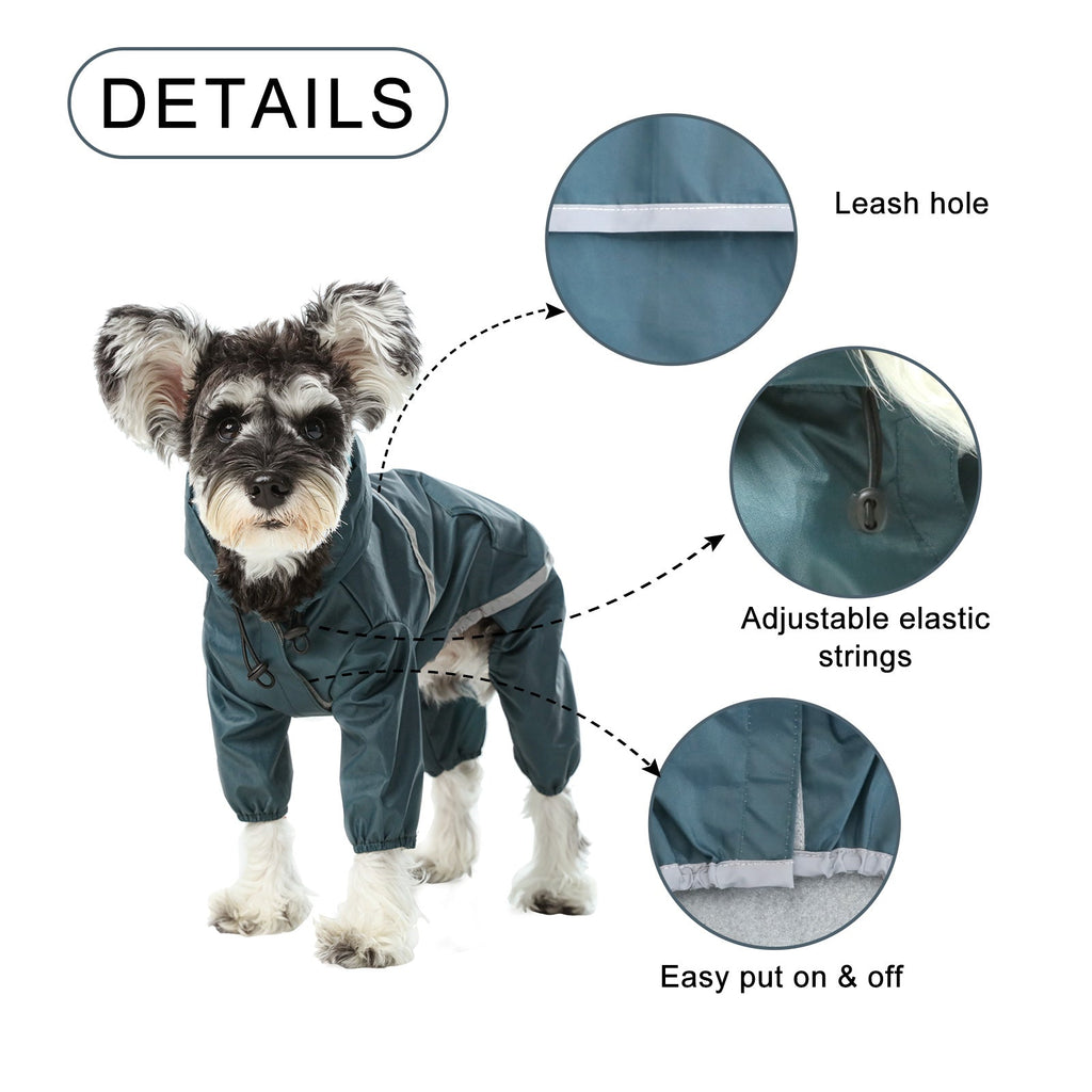 Ultralight Full Covered Hooded Waterproof Dog Jacket - Yellow