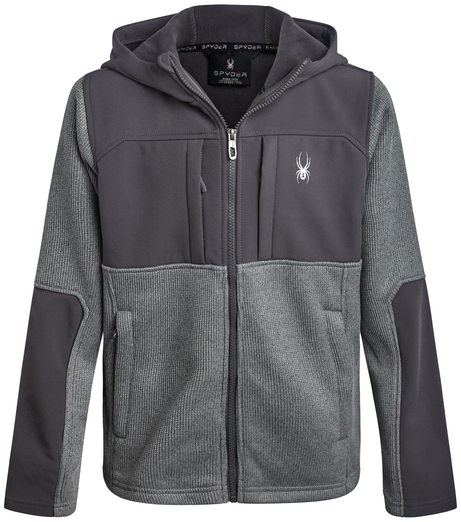 Boys Sweater Fleece Jacket - Pewter by Spyder