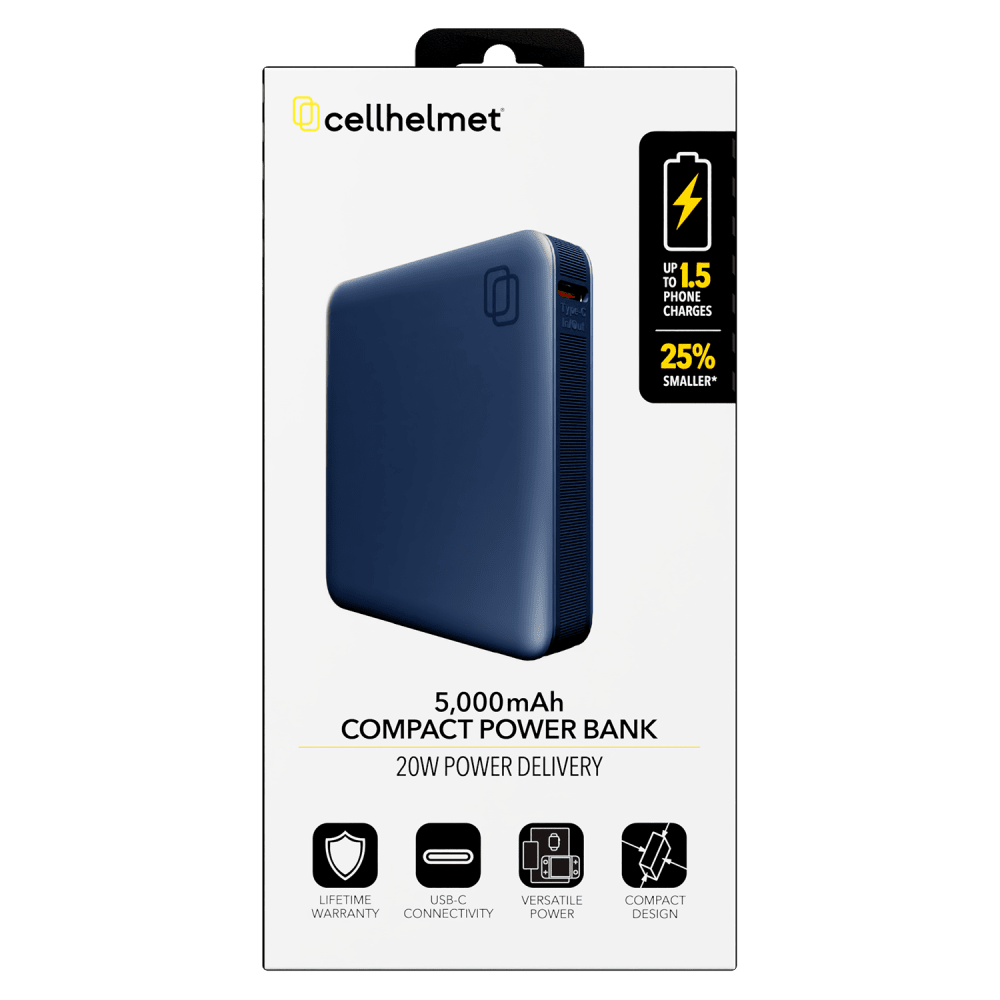 Cellhelmet USB Type C 20W Power Bank 5,000 mAh by Cellhelmet