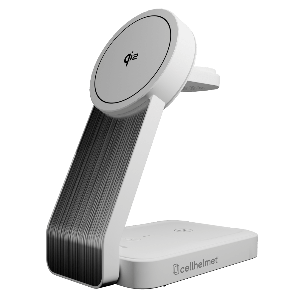 Cellhelmet Qi2 3 in 1 Charging Station with 3in Charging Cable by Cellhelmet