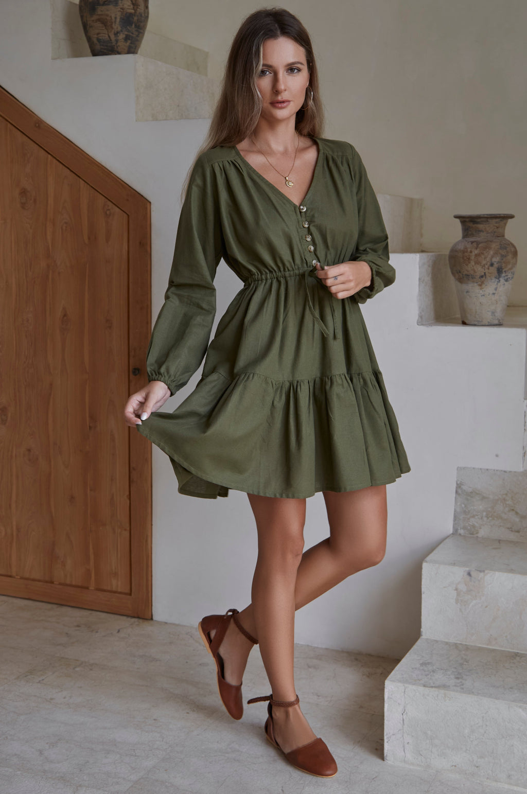 Positano Linen Mini Dress