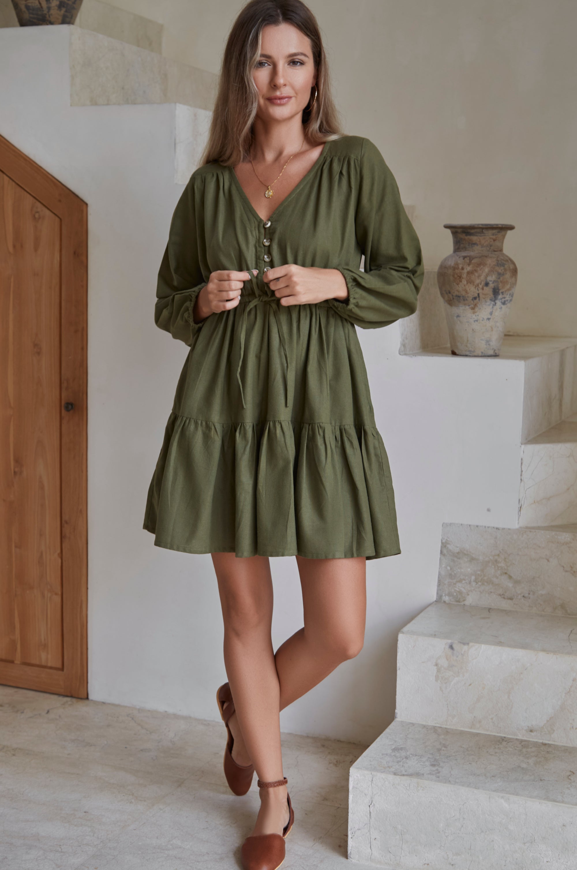 Positano Linen Mini Dress