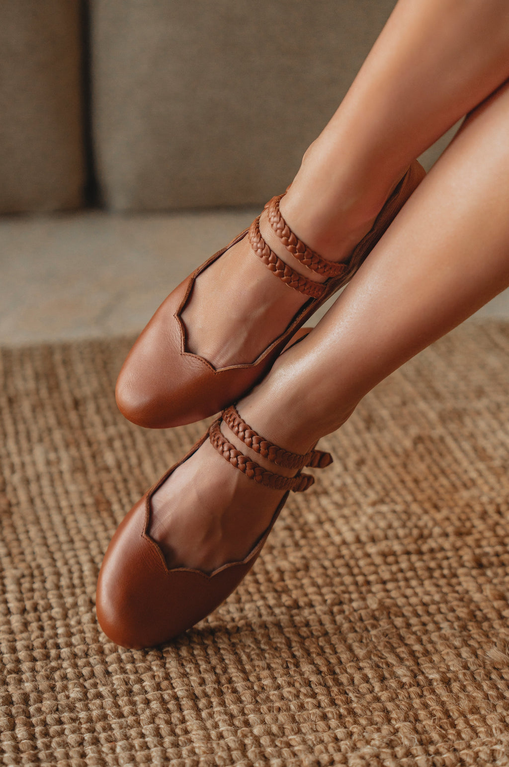 Prima Scalloped Ballet Flats