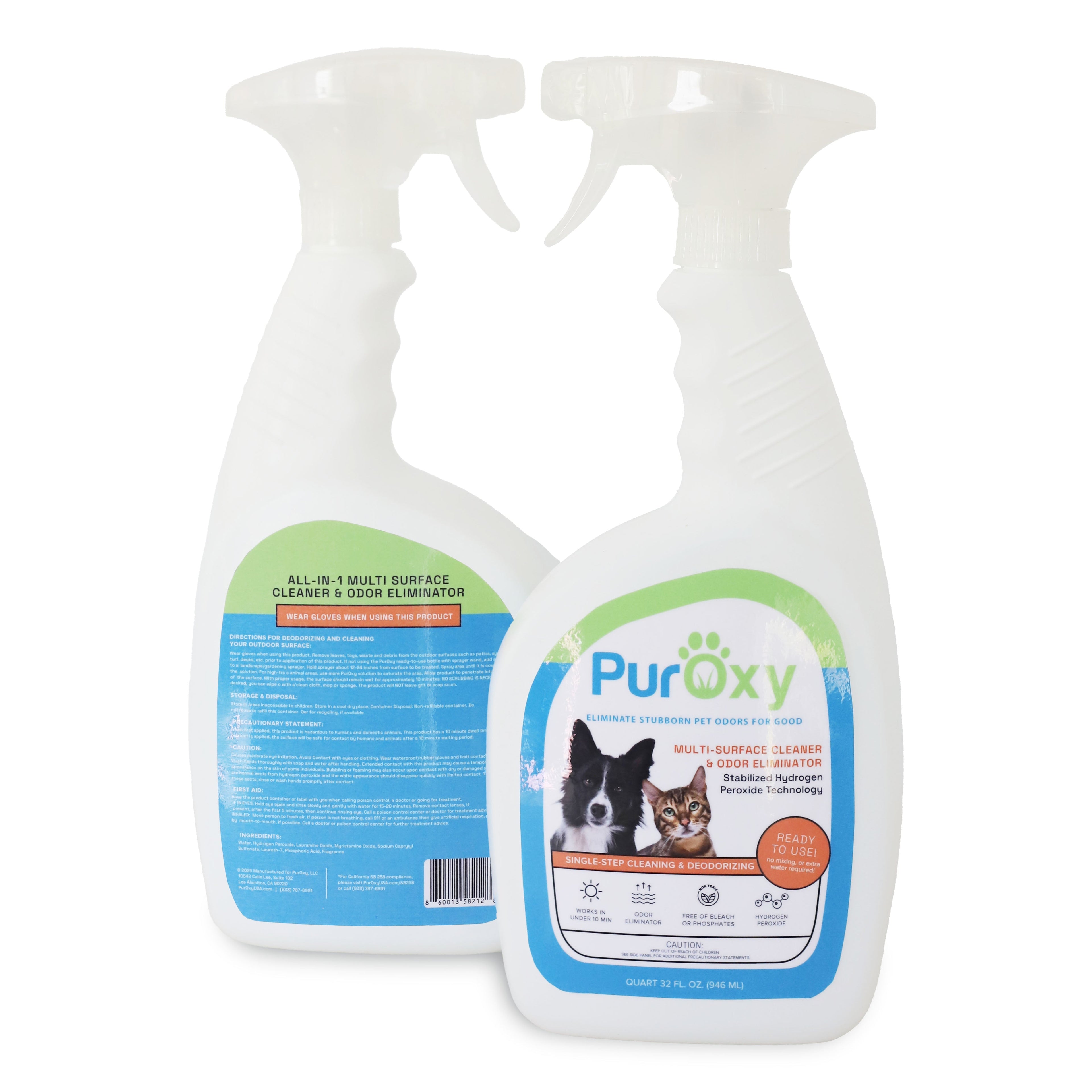 2 Pack - 32oz Pet Stain & Odor Eliminator by PurOxy