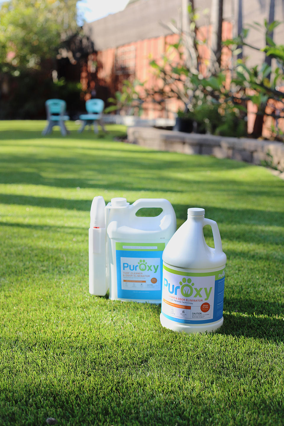 PurOxy Outdoor Cleaner & Pet Odor Eliminator Bundle - 2 Gallons + Power Sprayer by PurOxy