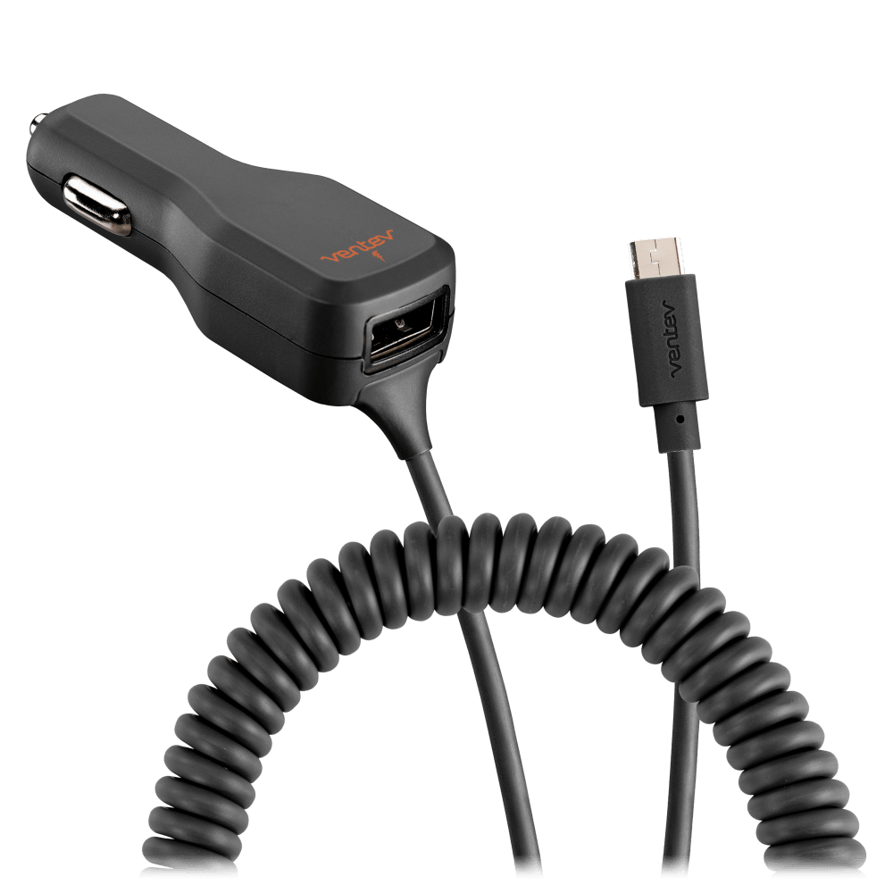 Ventev 17W USB-A Car Charger and Connected Micro-USB-Cable by Ventev