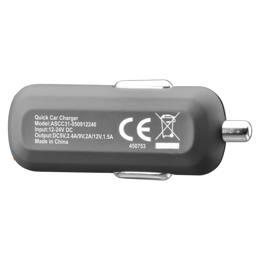 Ventev 24W ULTRAFAST USB-A Car Charger and USB-A to Micro-USB Cable by Ventev