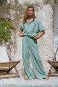 Raya Wide Leg Linen Pants