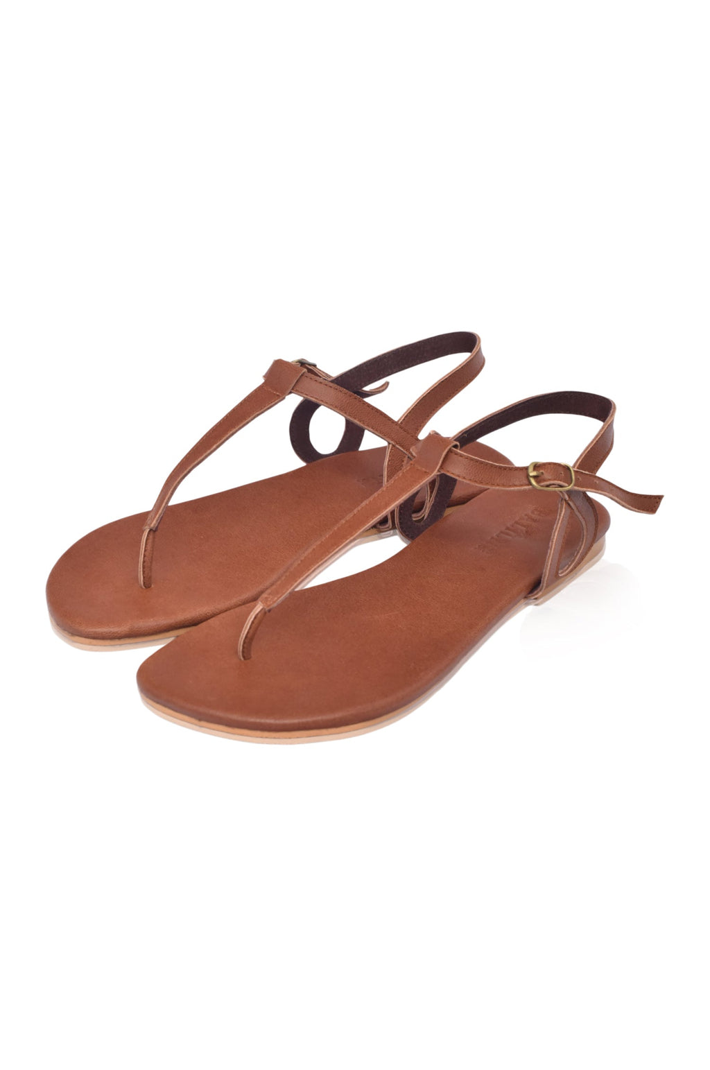 Rosalia T-Strap Leather Sandals