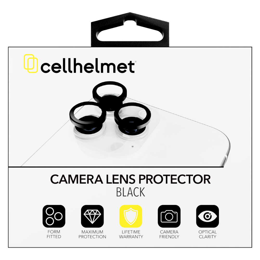 Cellhelmet Tempered Glass Camera Screen Protector (Individual Lens Covers) for Apple iPhone 16 / iPhone 16 Plus by Cellhelmet
