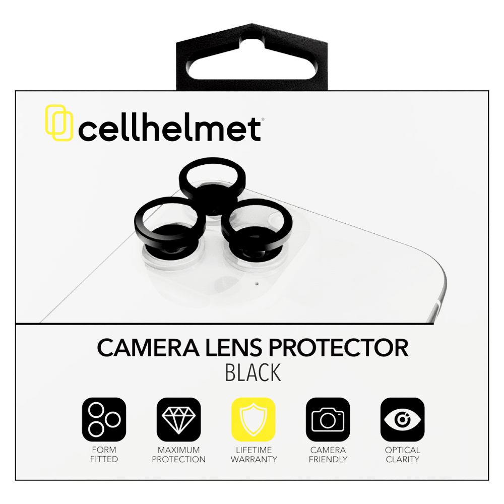 Cellhelmet Tempered Glass Camera Screen Protector (Individual Lens Covers) for Apple iPhone 16 Pro / iPhone 16 Pro Max by Cellhelmet