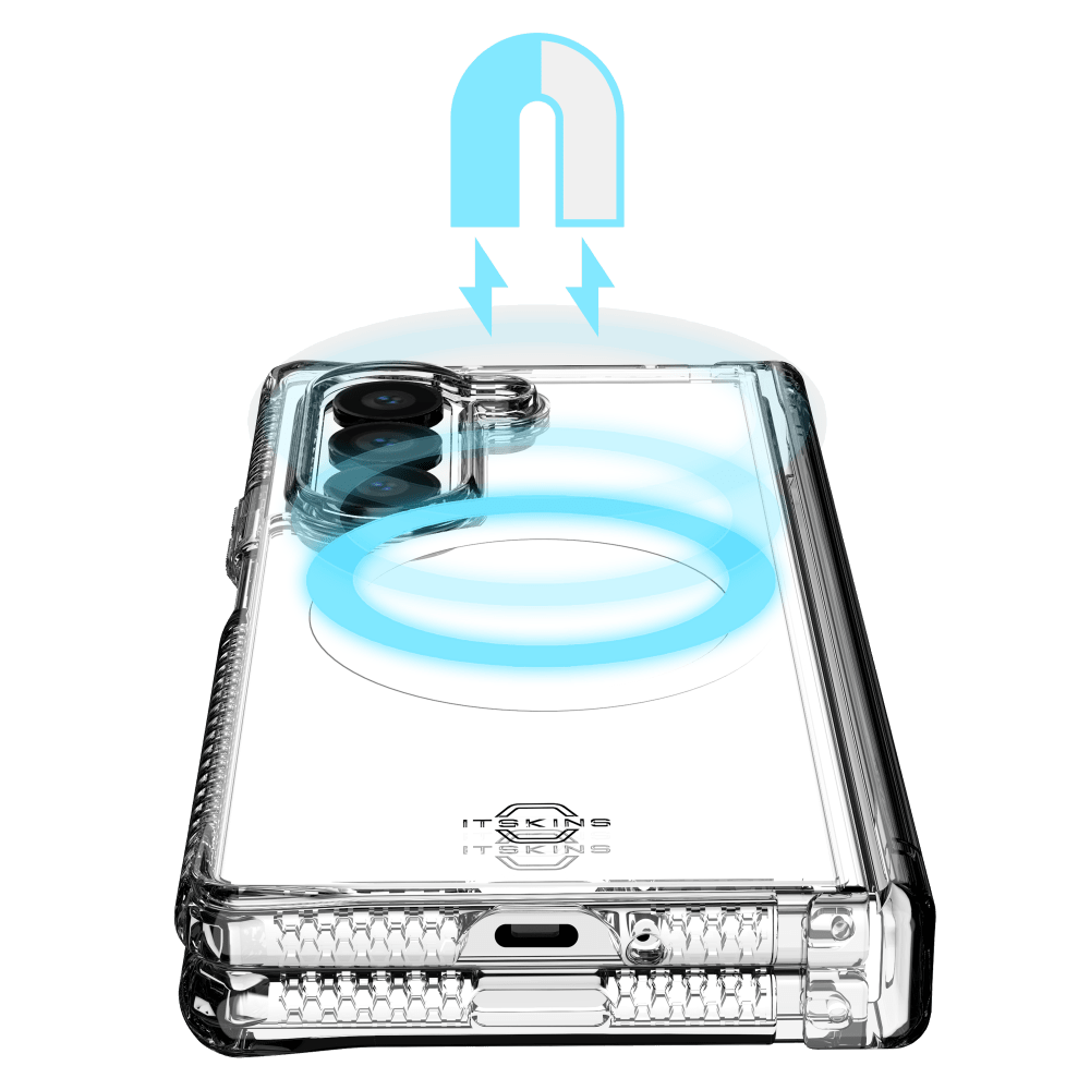 ITSkins Hybrid_R Clear Hinge MagSafe Case for Samsung Galaxy Z Fold6 by ITSkins